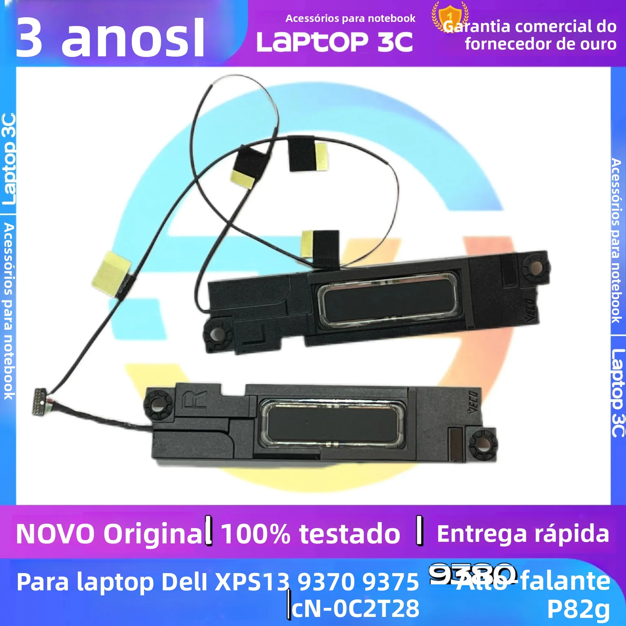 Novo alto-falante original genuíno para laptop dell xps 13 9370 9380 xps13 7390 9305 alto-falante embutido buzina áudio pk23000vl00 0c2t28
