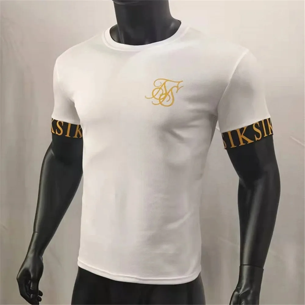 2022 Sik Silk T Shirt Men Summer Short Sleeve Compression Tshirt Cotton Tops Tee Brand Male Clothing Casual Fashion T-shirts Men