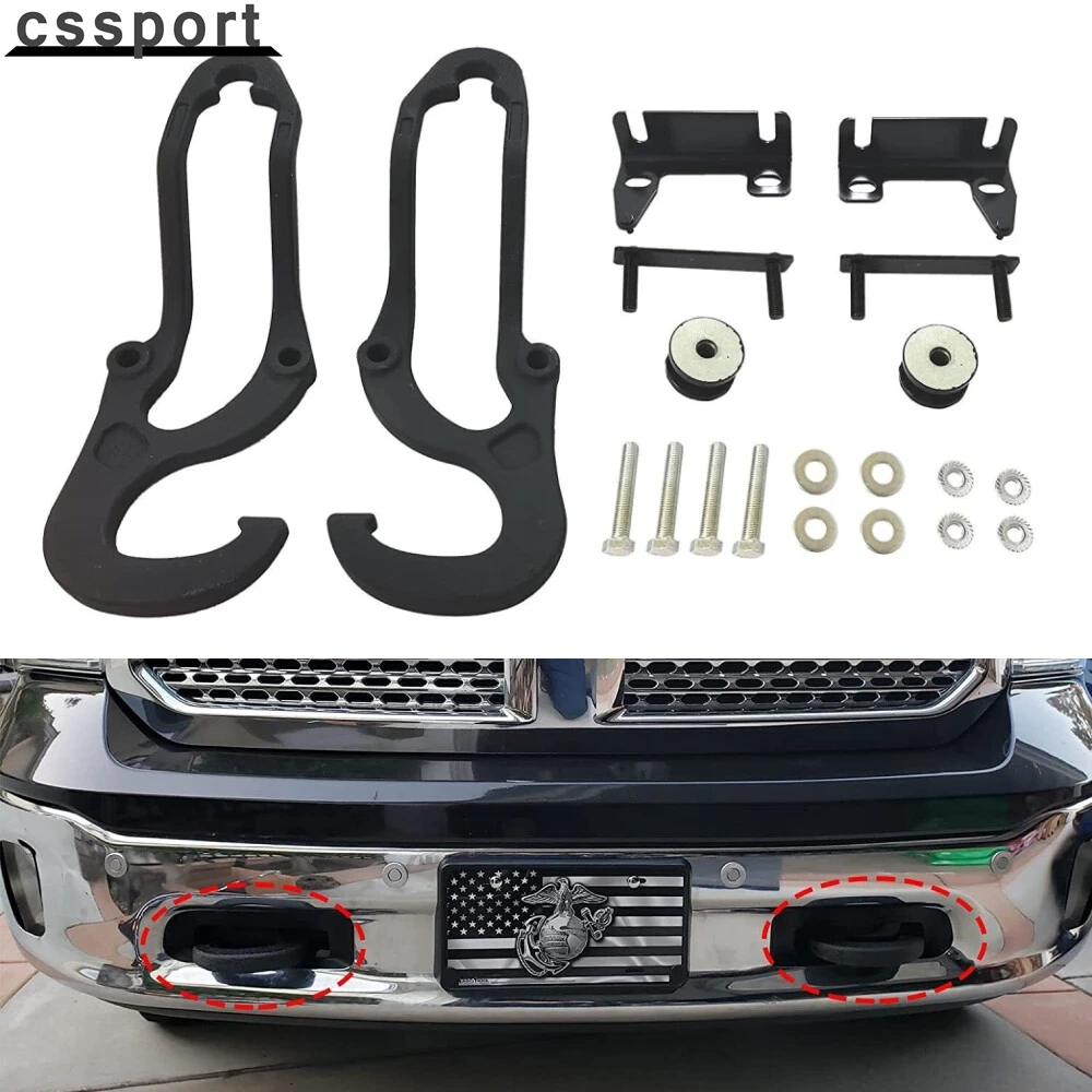 

For 2009-2019 Dodge Ram Ram Front Tow Hooks and Bezel Bracket 1500 68196982AA