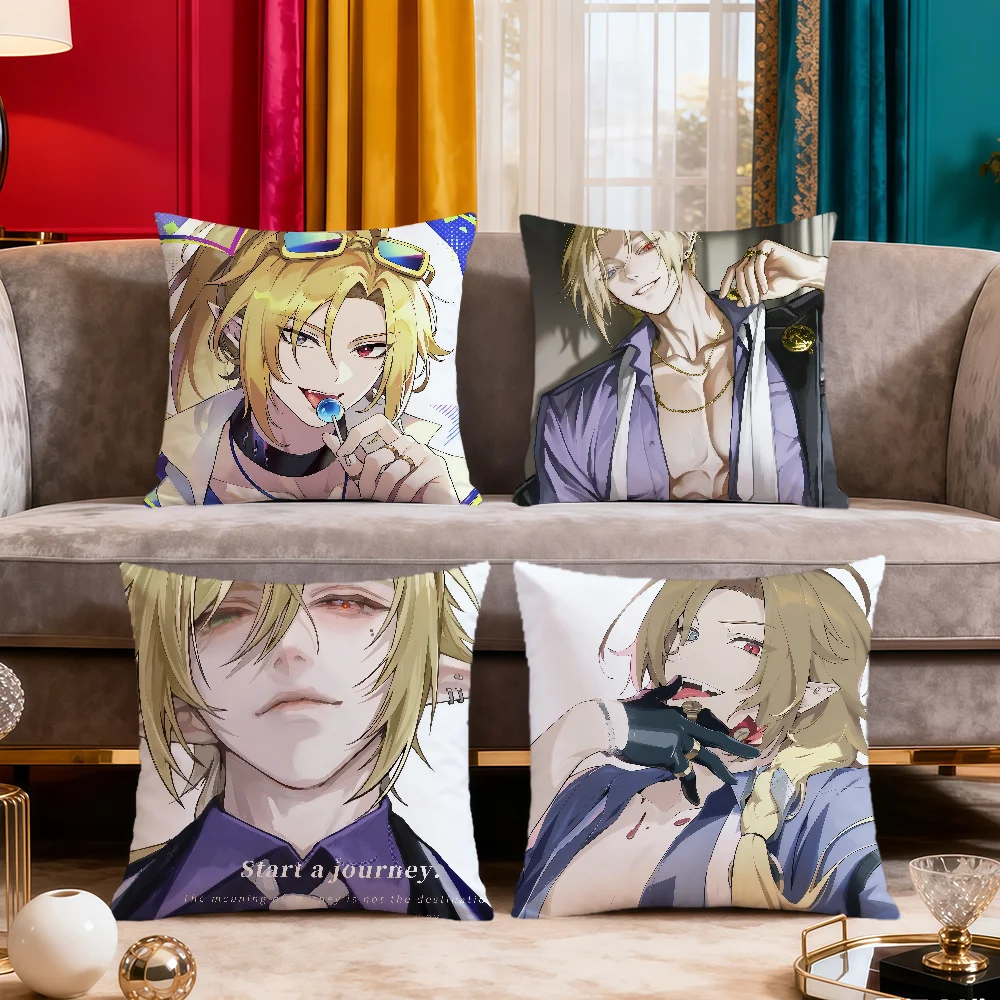 Hugo Vlad GAME ZZZ Zenless zone zero cushion cover soft pillowcase Sofa Living Room Home office Decor Protective Covers hogar