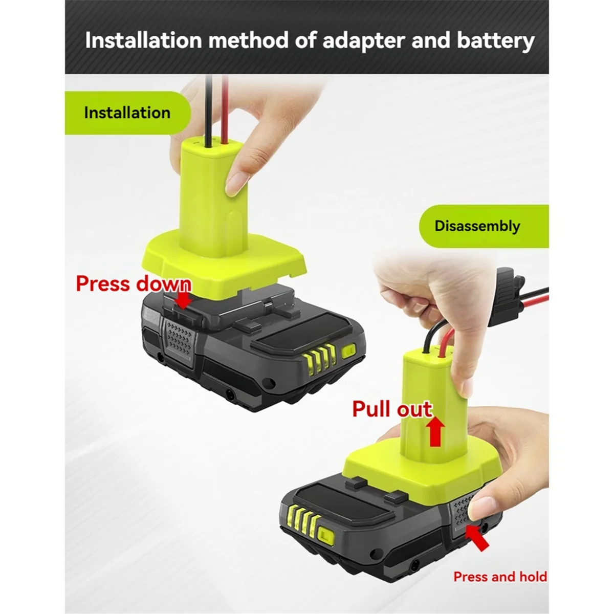 

Новый адаптер батареи Power Wheels для батареи Ryobi 18 В с разъемом жгута проводов, преобразователь батареи с 3 предохранителями 40 А A