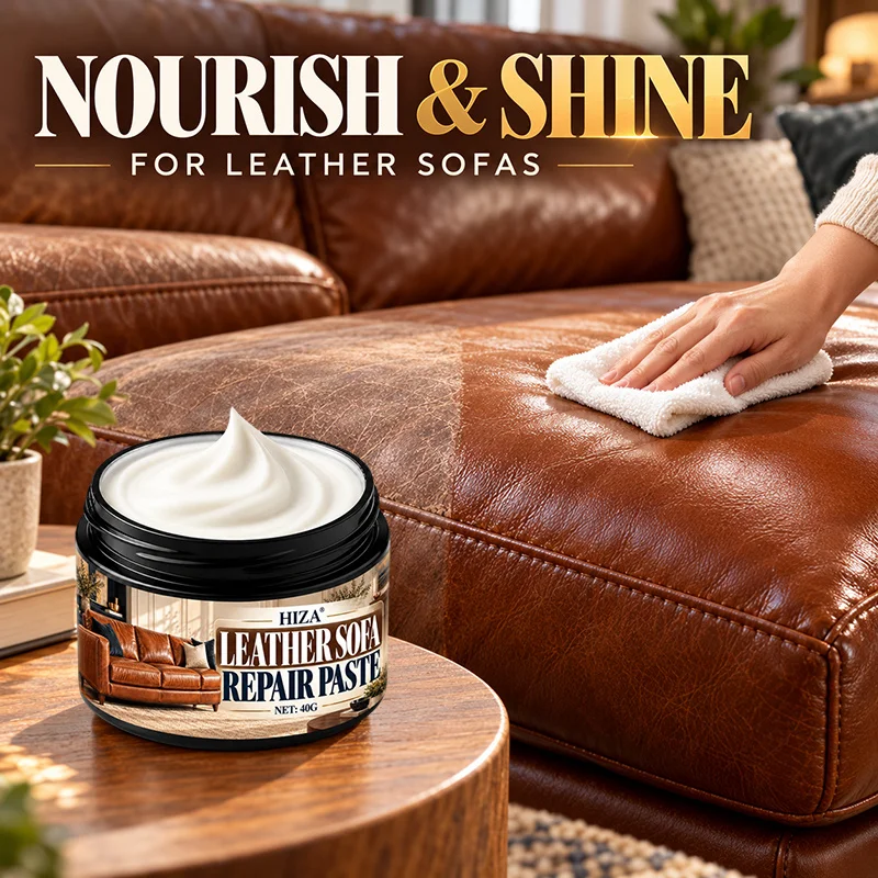 Leather Polish Cream, Nourishes & Shines, Prevents Drying & Cracking, Easy Apply for Shoes, Bags, Sofas, Car Seats & Jackets