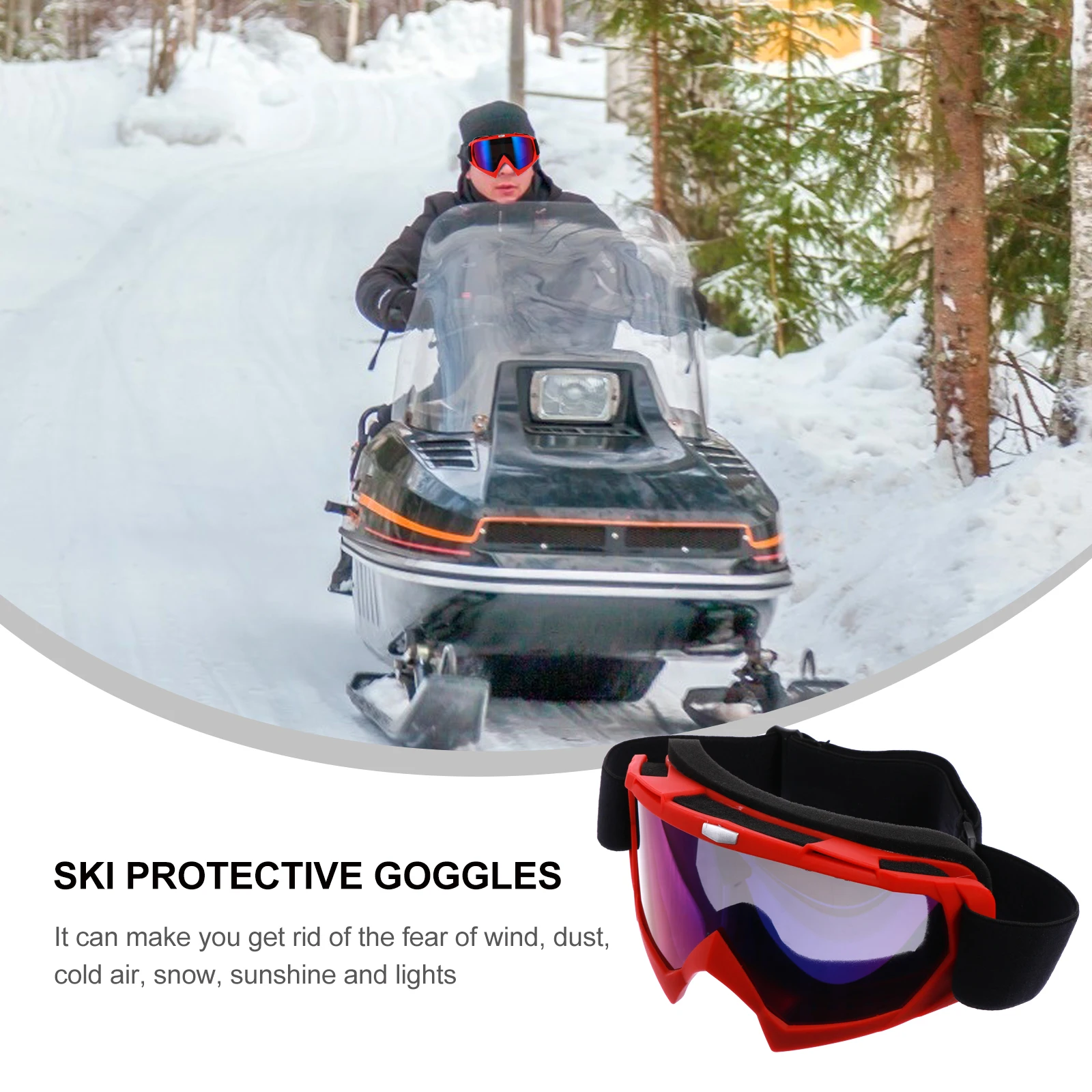 

Winter Skiing Goggles Anti-Fog Windproof Uv Protection Multicolor Lenses Comfortable Sponge Liner Suitable for Snowboard Cycling