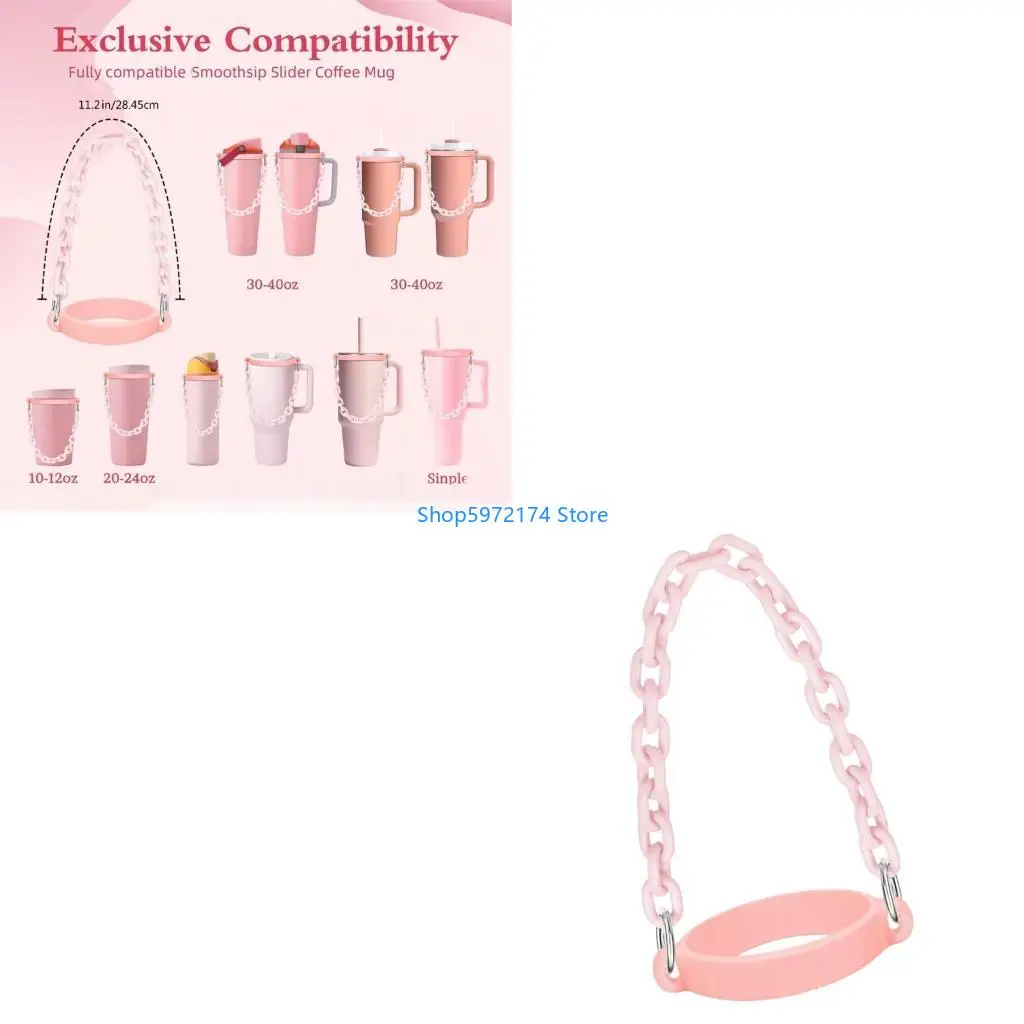 Y3NB Flexible Plastic Bottle Support Strap accommodates Most Cups And Vessels Great For Gym Office And School