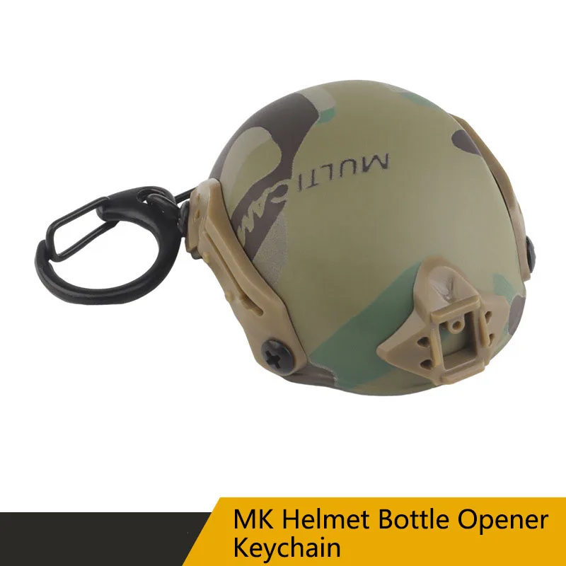 MK Helmet Bottle Opener Keychain, Hidden Bottle Opener, Small Decorations, Collected by Military Enthusiasts