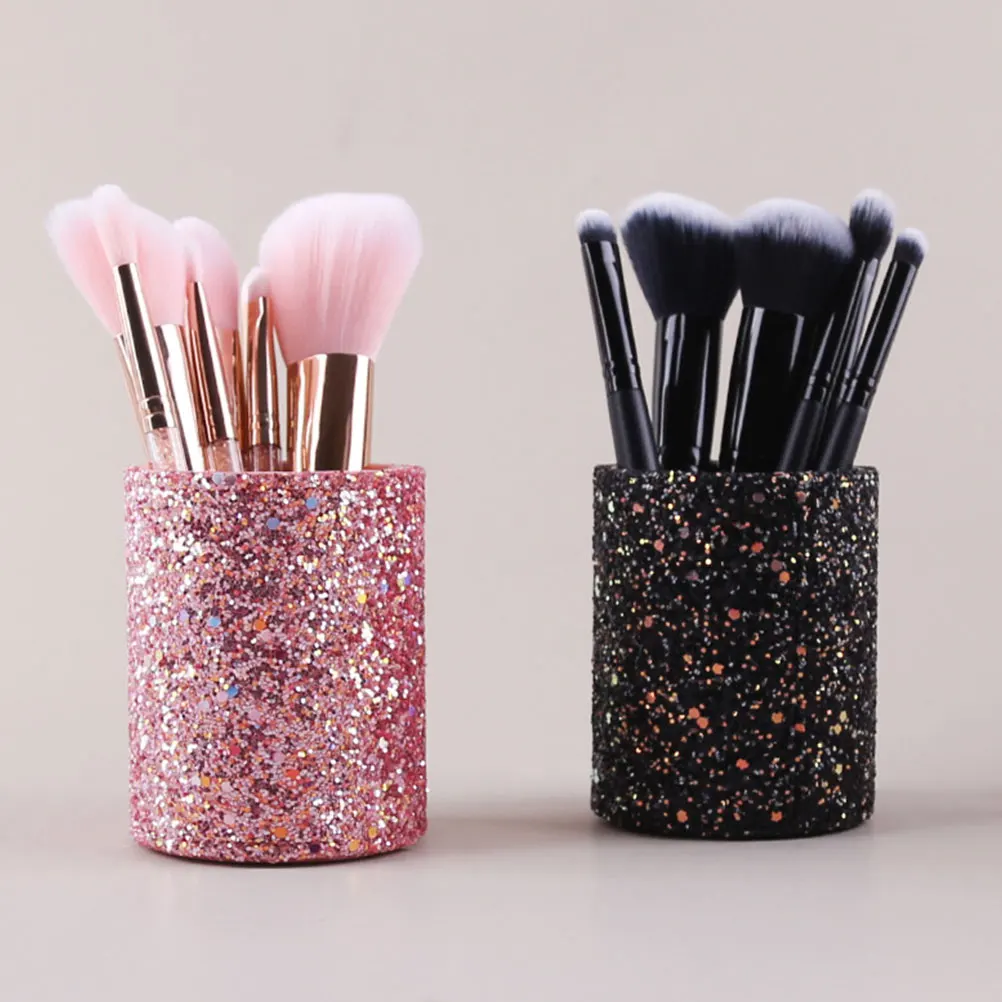 化粧ブラシオーガナイザー収納バケツピンクペンホルダーデスクトップオーガナイザー化粧品アイライナーペンシル学生用品ホーム