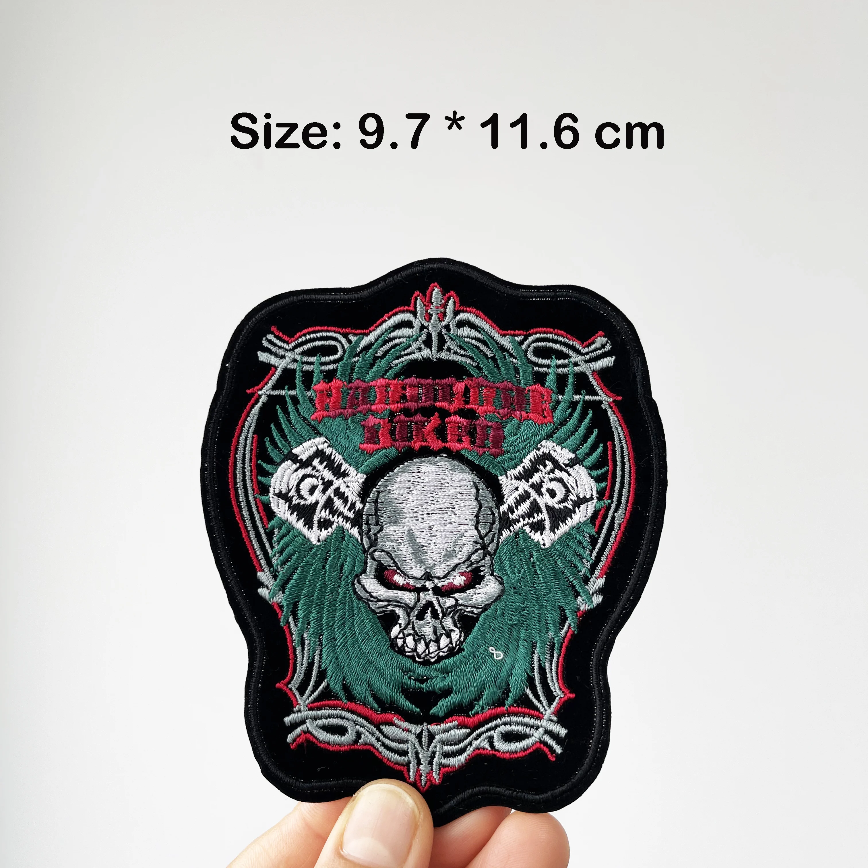 Skull Embroidery Patch Skeleton Eagle Patch Iron On Patches For Clothing Thermoadhesive Patches On Clothes Punk Rock Style Badge