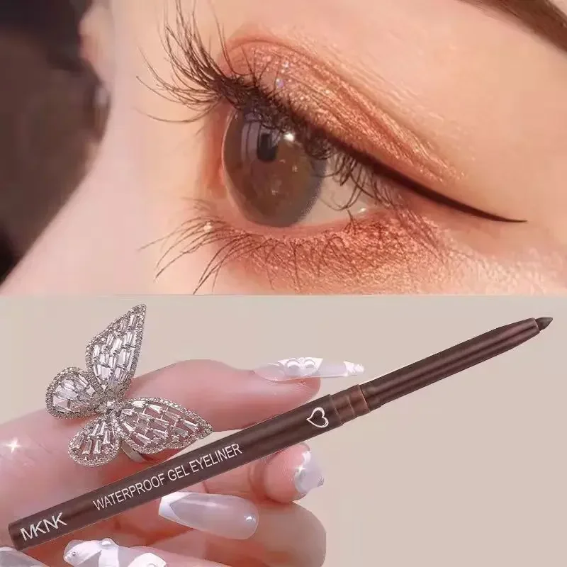 Wodoodporny eyeliner w żelu Czerwony Brązowy Leżący Jedwabnik Długopis Miękki Łatwy w noszeniu Wysoki pigment Matowy Eyeliner Trwały błyszczący makijaż oczu