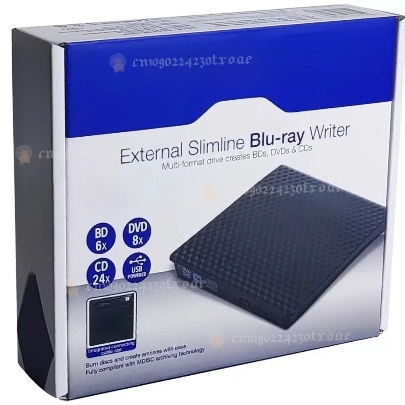 Grabadora de Blu-Ray Externa Verbatim BDR Slimline Ultra HD 4K, Unidad de Discos Blu-Ray Portátil, USB Tipo C, Compatible con Mdisc de 100GB