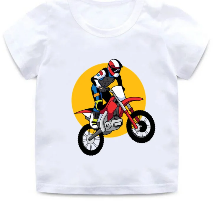 

Motocross Rider New Kids T-Shirt Baby Boys Casual Funny Summer Children Streetwear Girls Clothes