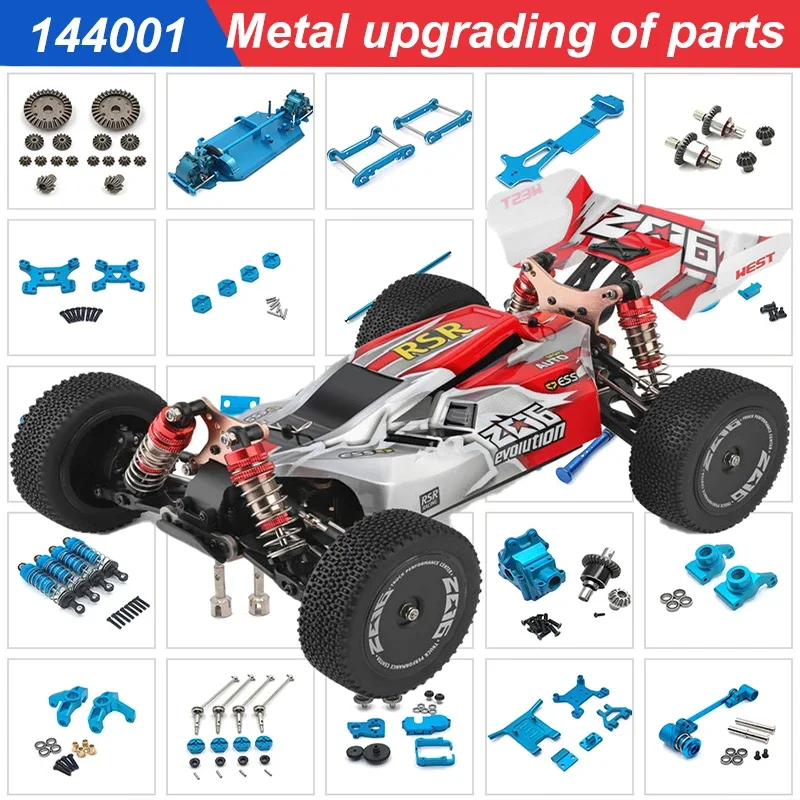 Wltoys 144001 144010 124007 124008 124016 124017 124019 Metal Suspension Arms Steering Cup Hub Carriers Set for Upgrade Parts