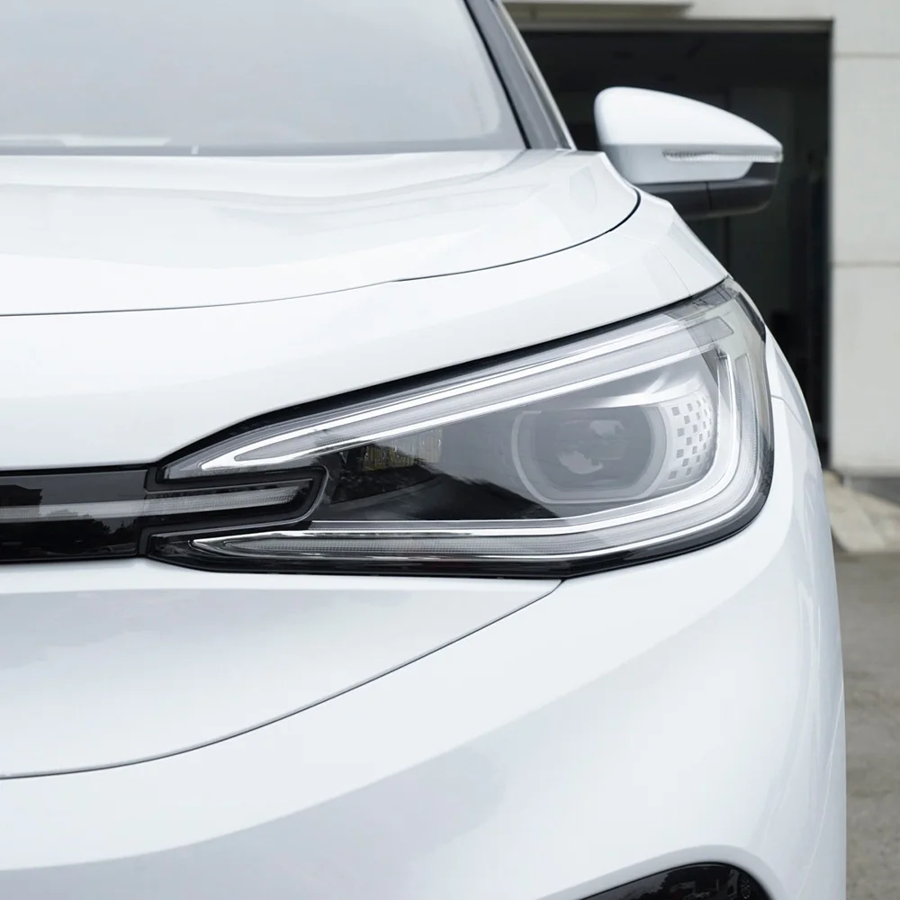 ل Volkswagen VW ID.4 X 2021 2022 غطاء المصباح الشفاف كشافات قذيفة واضح عدسة شبكي استبدال عاكس الضوء الأصلي #6