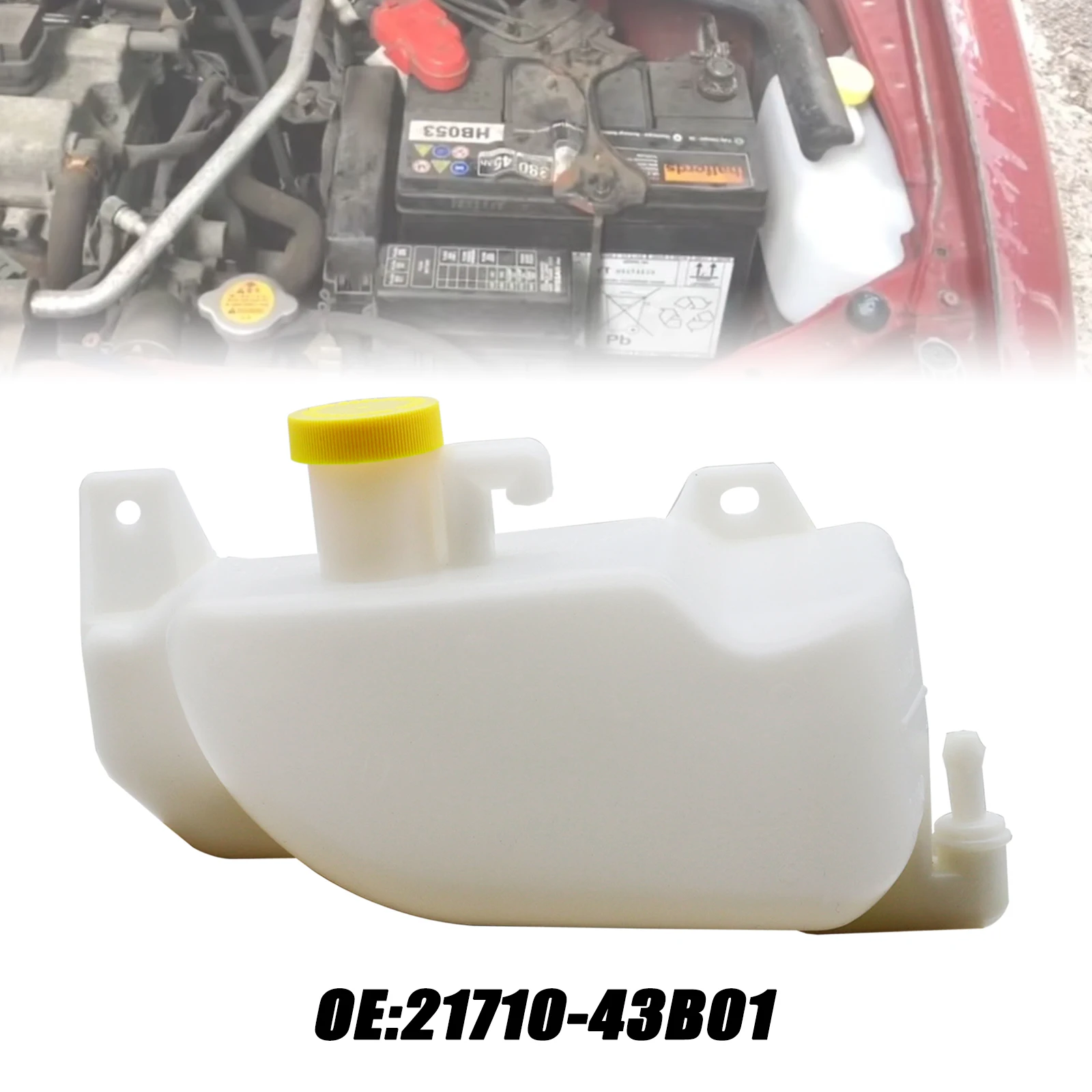 ถังขยายถังน้ำหล่อเย็นพร้อมฝาปิดสำหรับ Nissan Micra MK2 K11 1.3L 1.0L 1.4L 16V hatchback 1992-2003อะไหล่แก้ไขการรั่วไหล