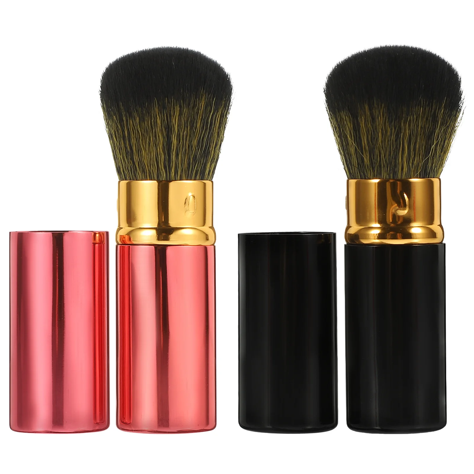 2Pcs Blush Brushes Makeup Powder Brushes Adjustable Highlighter Face Brush Portable Compact Tools for Women