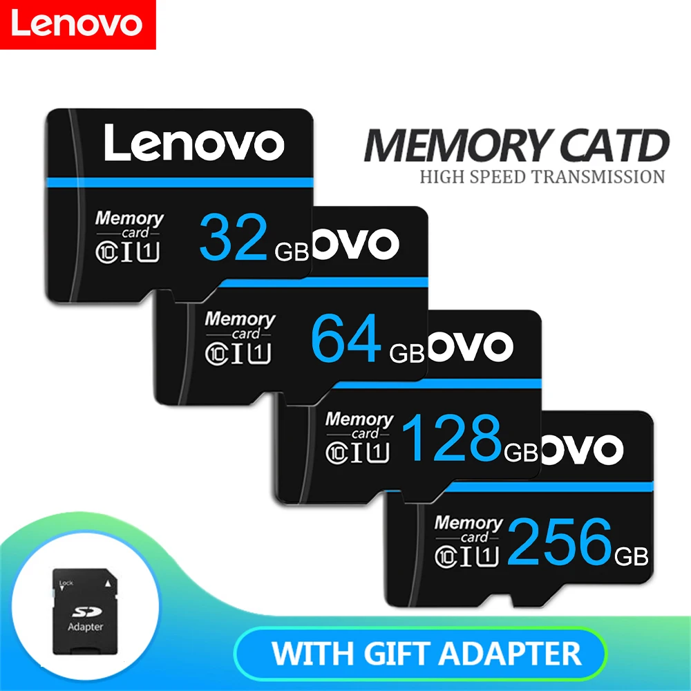 100% оригинальная высокоскоростная карта памяти Micro SD Lenovo, 1 ТБ, 512 ГБ, 256 ГБ, класс 10, карта TF SD, карта памяти 128 ГБ для Nintendo Switch