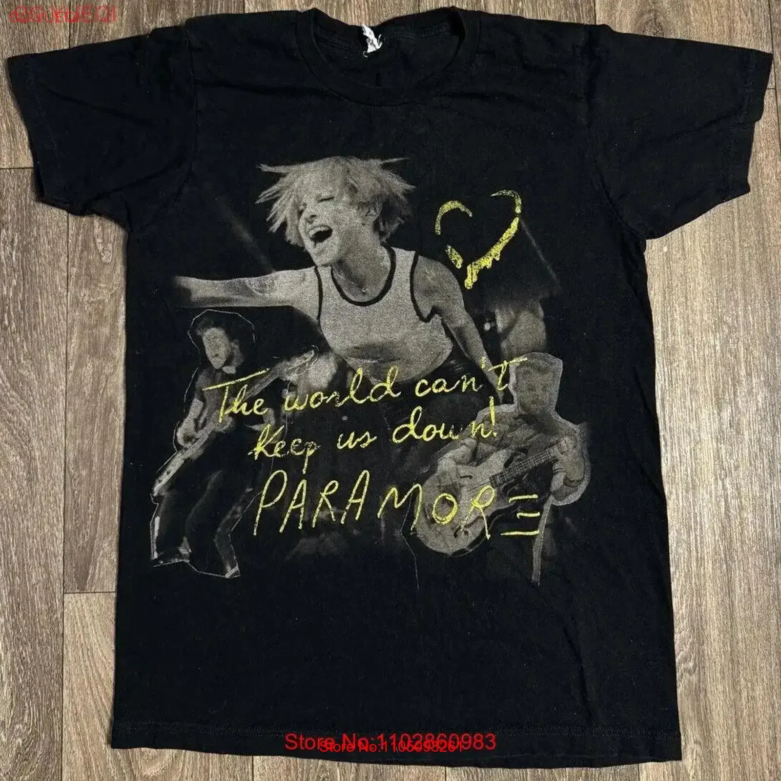 

Винтажная футболка Y2K Paramore Hayley Williams в стиле панк-поп-рок 2000-х годов, концертная группа, M, винтажная стираная универсальная дизайнерская одежда