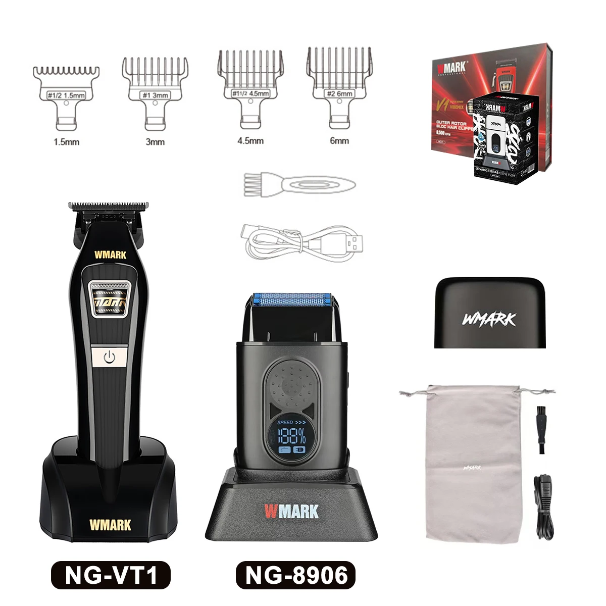 WMARK NG-VT1 Hair Trimmer for Men Professional Cordless External