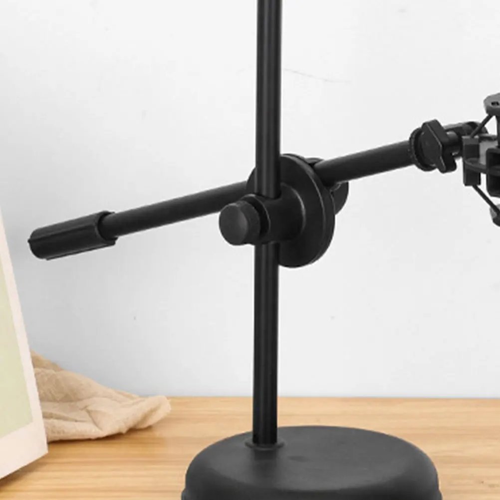 

2pcs Universal Microphone Clip Holder Adjustable Mount For Boom Arm Stand Reflector Horizontal Connector Accessory Grip Clamp