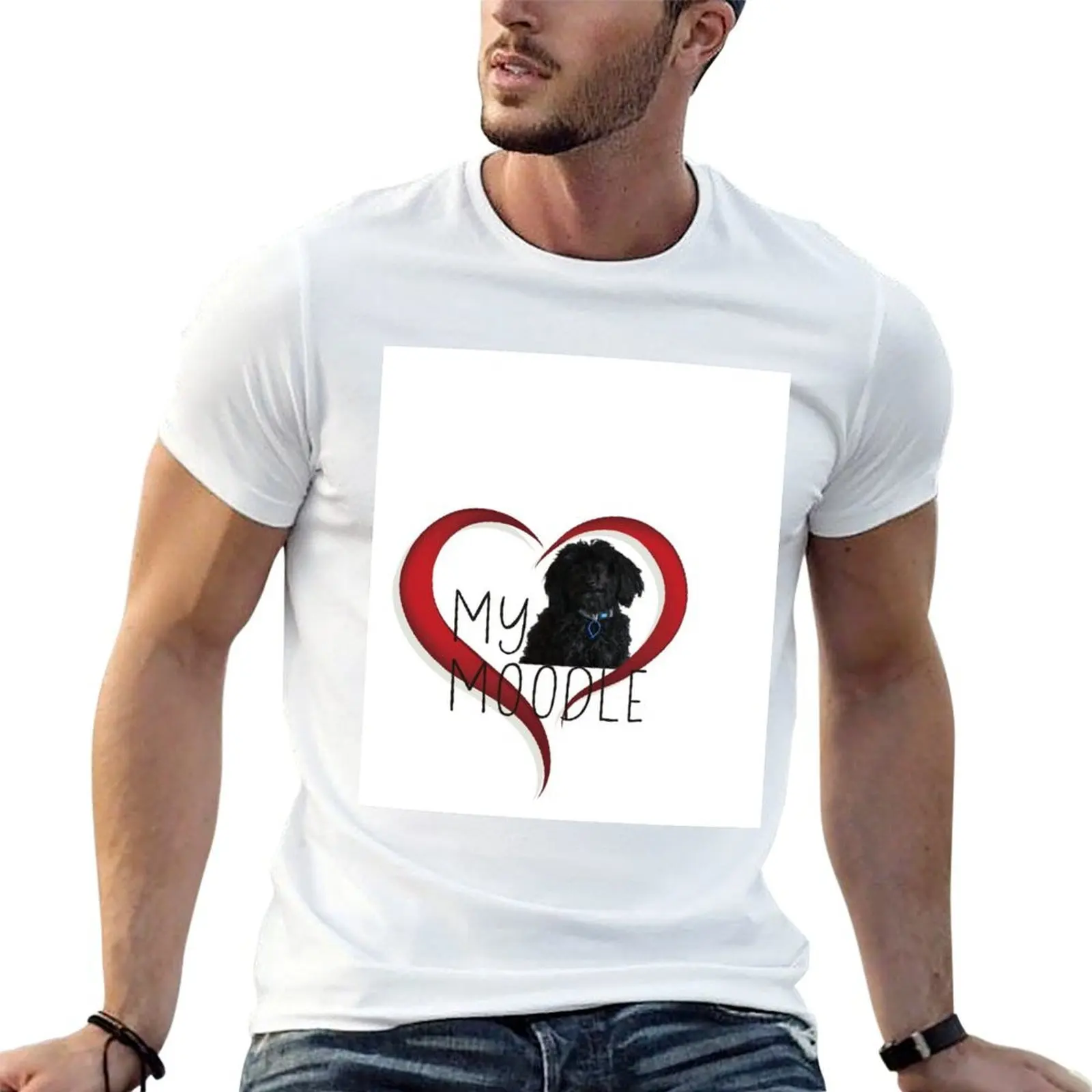 تي شيرت My Moodle تي شيرت رجالي للرجال تي شيرت برسوم جرافيك