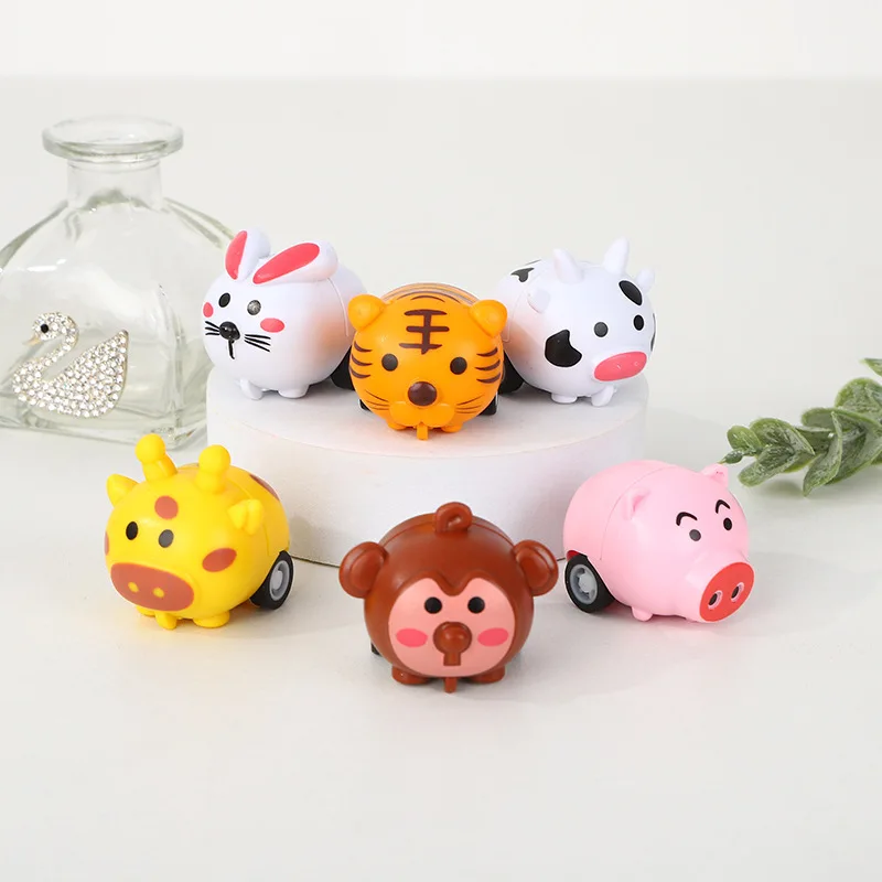 Mini Pull Back Animal Car Toys, Birthday Gifts, Children School Party Favor,  Giveaway Guests Present Pinata, 6Pcs