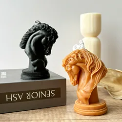 3D Horse Head Aroma Candle Silicone Mold DIY Animal Plaster Resin Ornaments Mould Home Decoration Crafts Making Molds