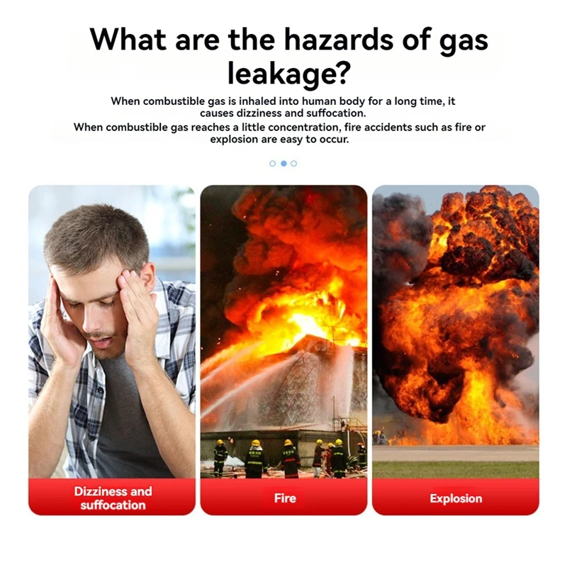 Gas Leak Detector Portable Nature Gas Detectors Methane Hexane Propane Sniffer For Home/Outdoor