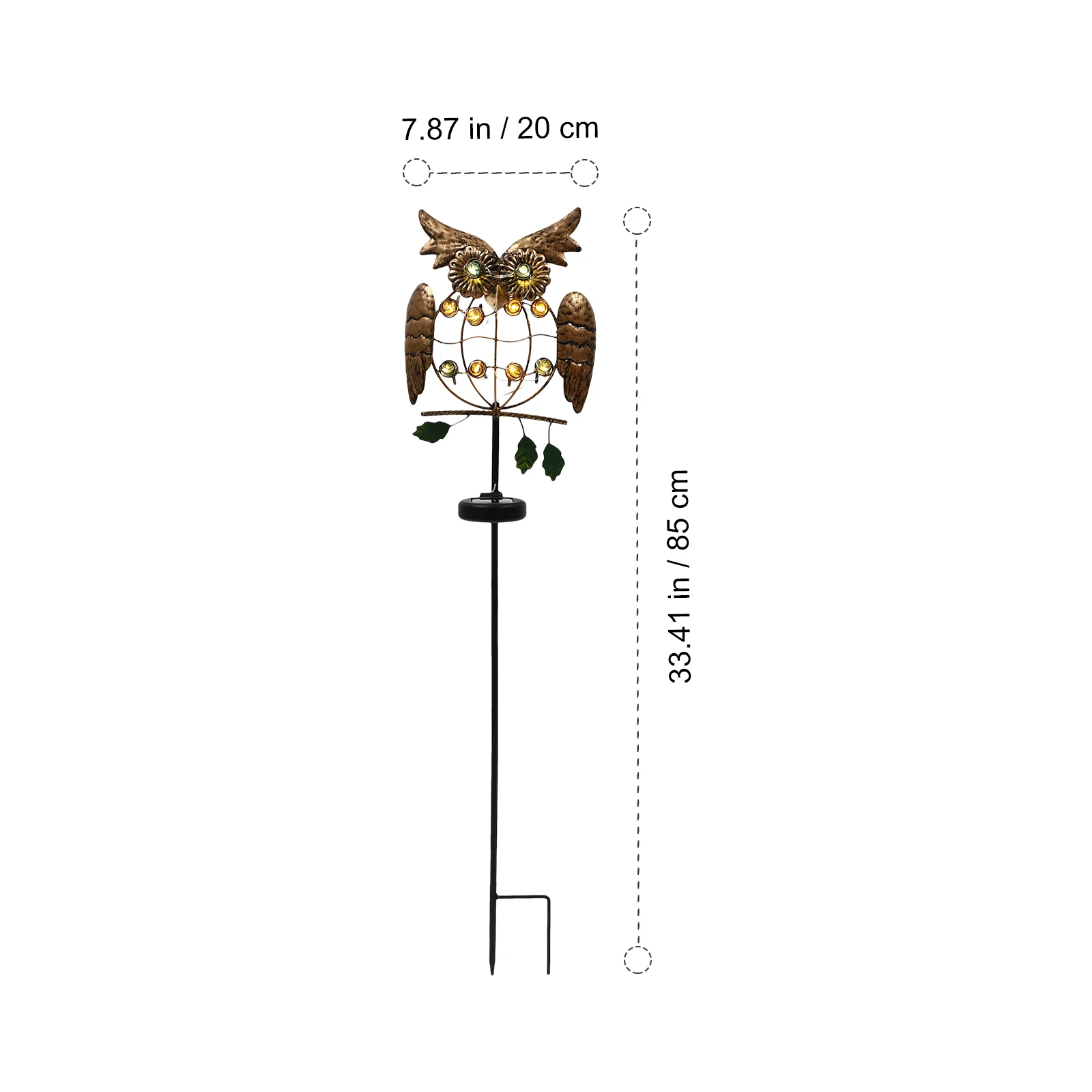 

Owl Lawn Light Solar Garden Lamp Outdoor Lights Ornaments Stake Decor Yard Metal Solar Powered Waterproof Lighting