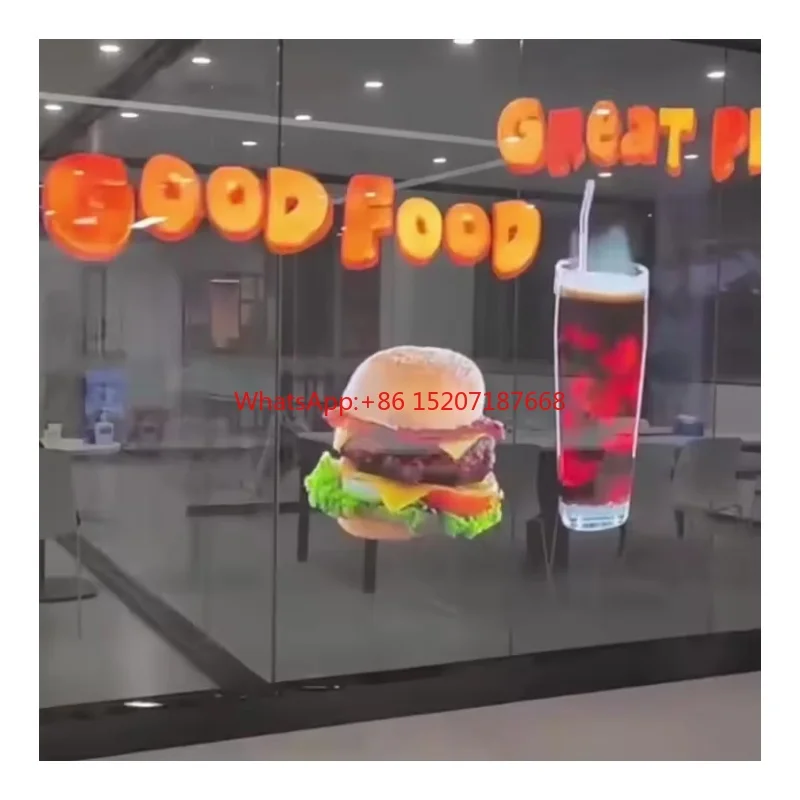 Glass Wall Displays Custom 1200*250mm holographic transparent flexible led screen P10 led film screen transparent