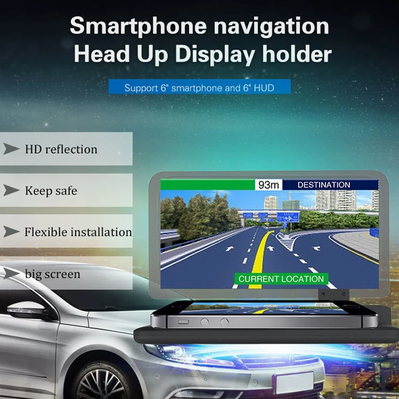 H6 Phone Car HUD Holder Head Up Display 6 inch Projector Bracket Navigation H6 HUD Bracket GPS Phone