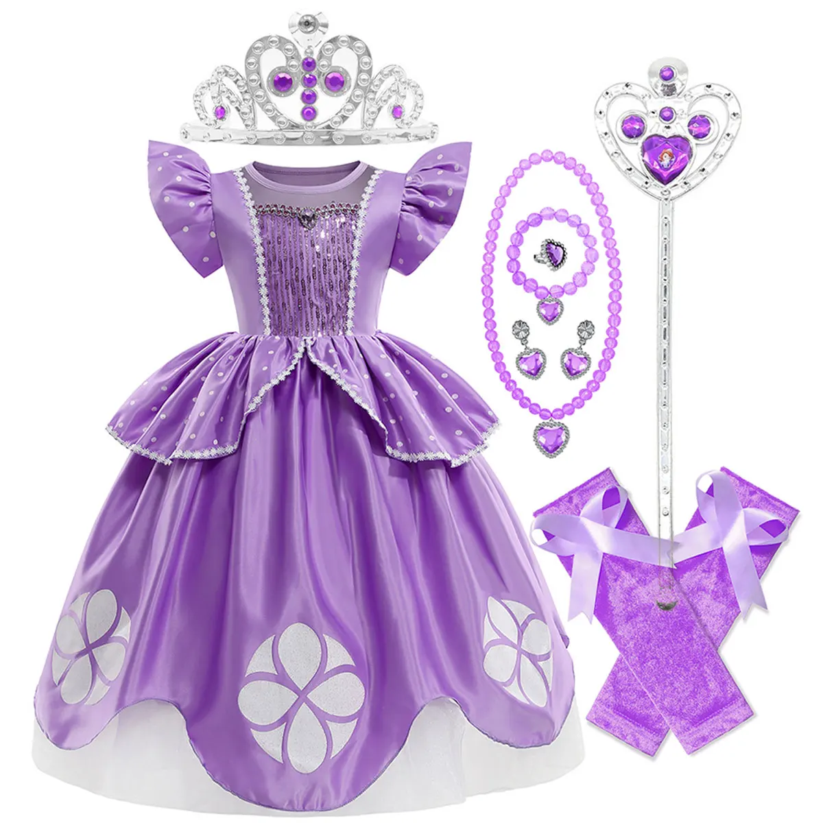 princess sophia dress Dress Purple Dress Princess Gown Kids Dress Princess Sofia Gown Costume  Princesse Sofia Princess Sofia