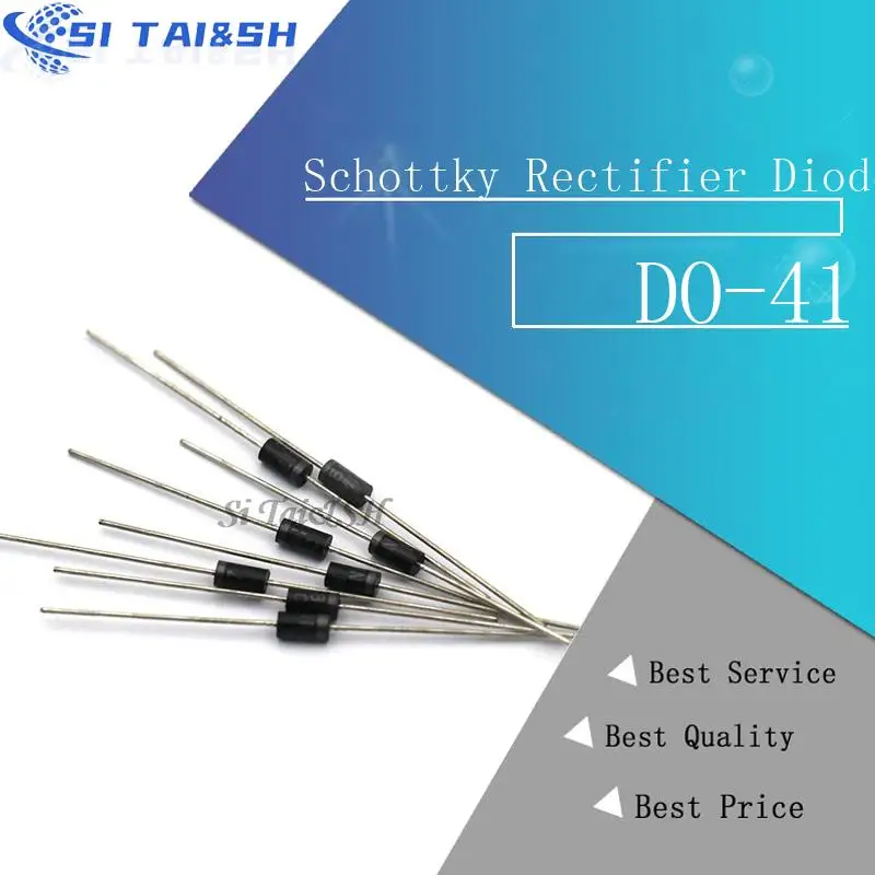 100PCS Schottky Rectifier Diode 1N5817 1N5819 1N5399 1N4937 1N4004 1N4001 1N4007 UF4007 HER107 FR207 FR157 FR107 RL207 DO-41