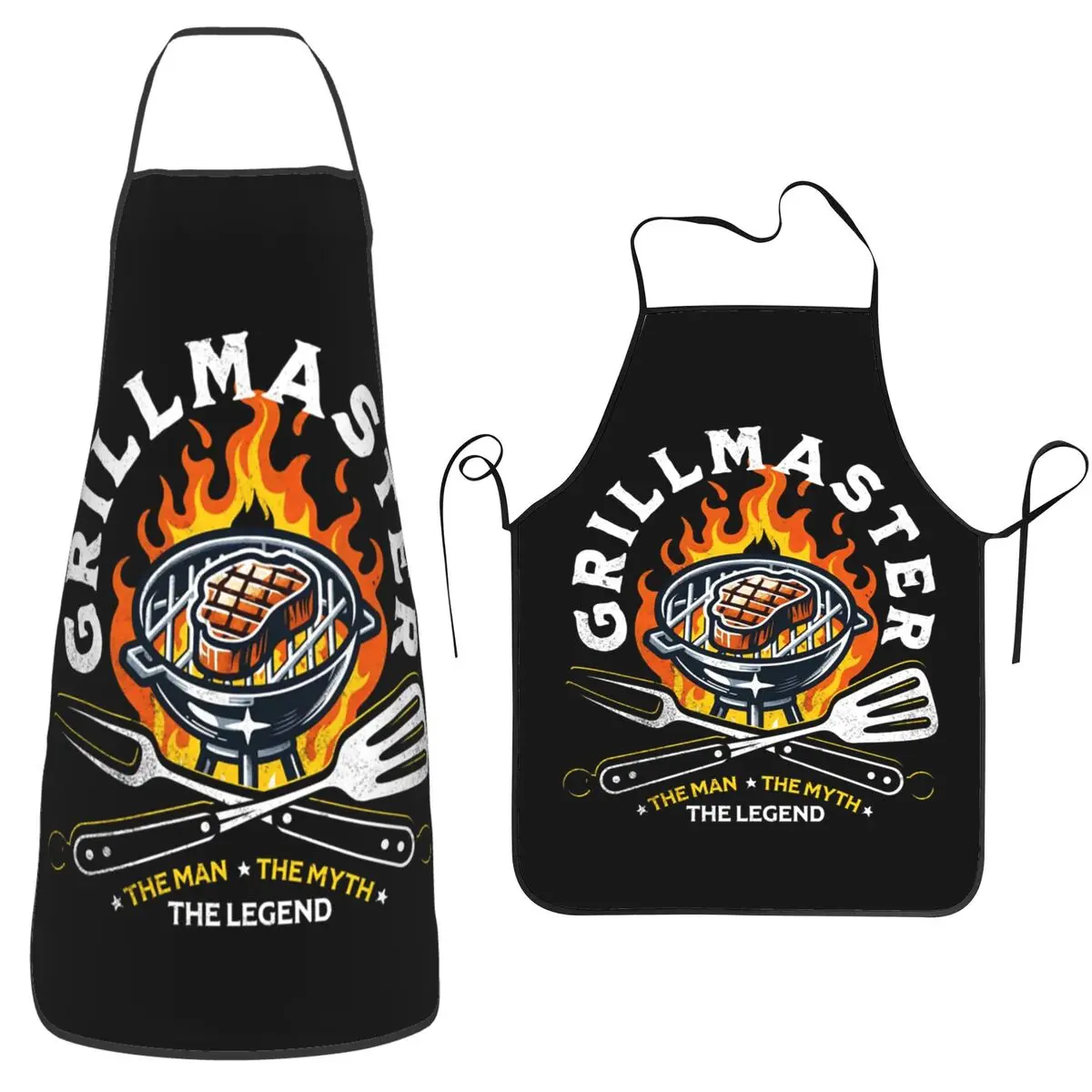 Dad The Man The Myth Grill Master Legend Aprons Chef Cooking Tablier Bib Kitchen Cleaning Pinafore for Women Men Gardening
