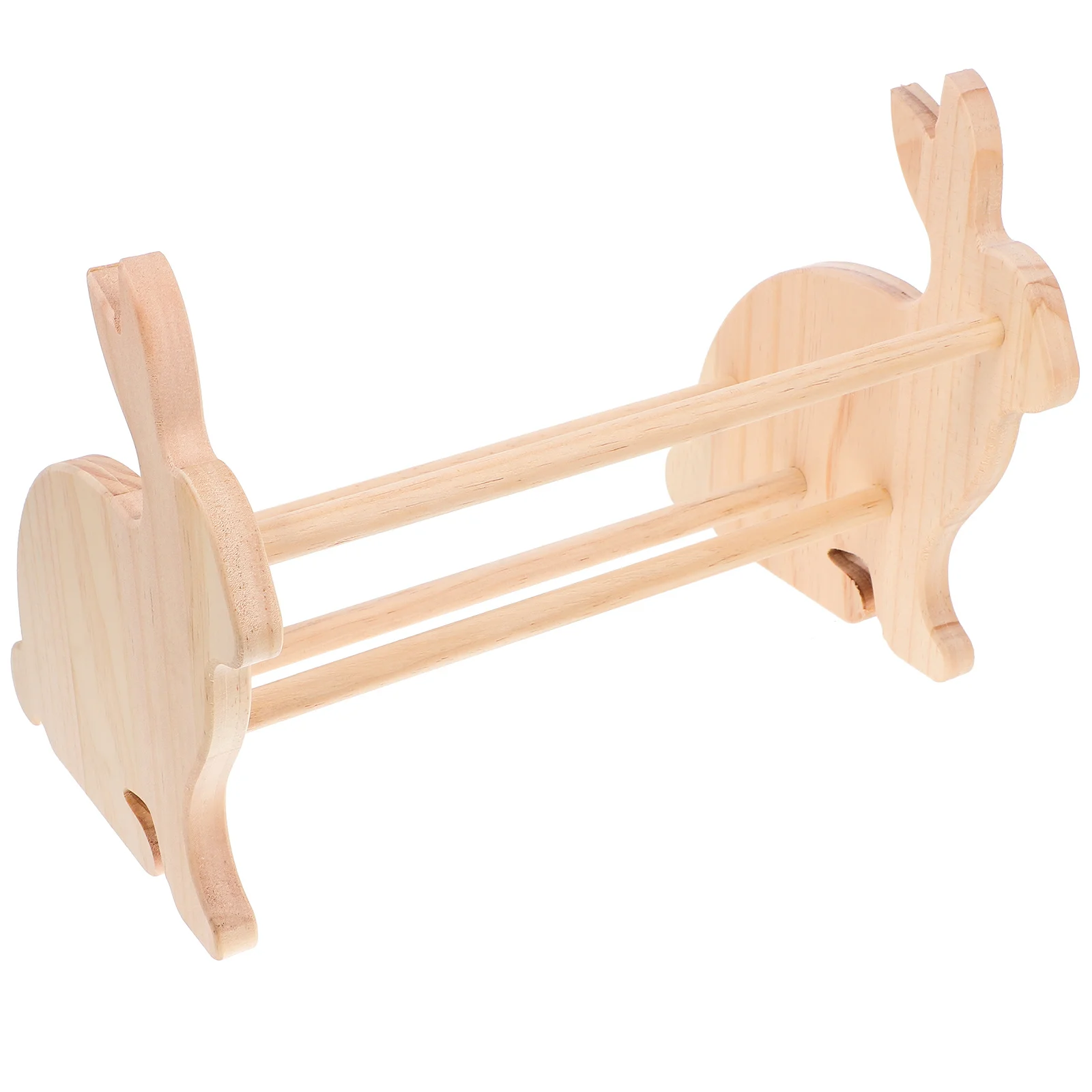 

Rabbit Wooden Desktop Bookshelf Small Book Holder Desktop Organizer Animal Shape Storage Rack for Books Files Makeup Tools