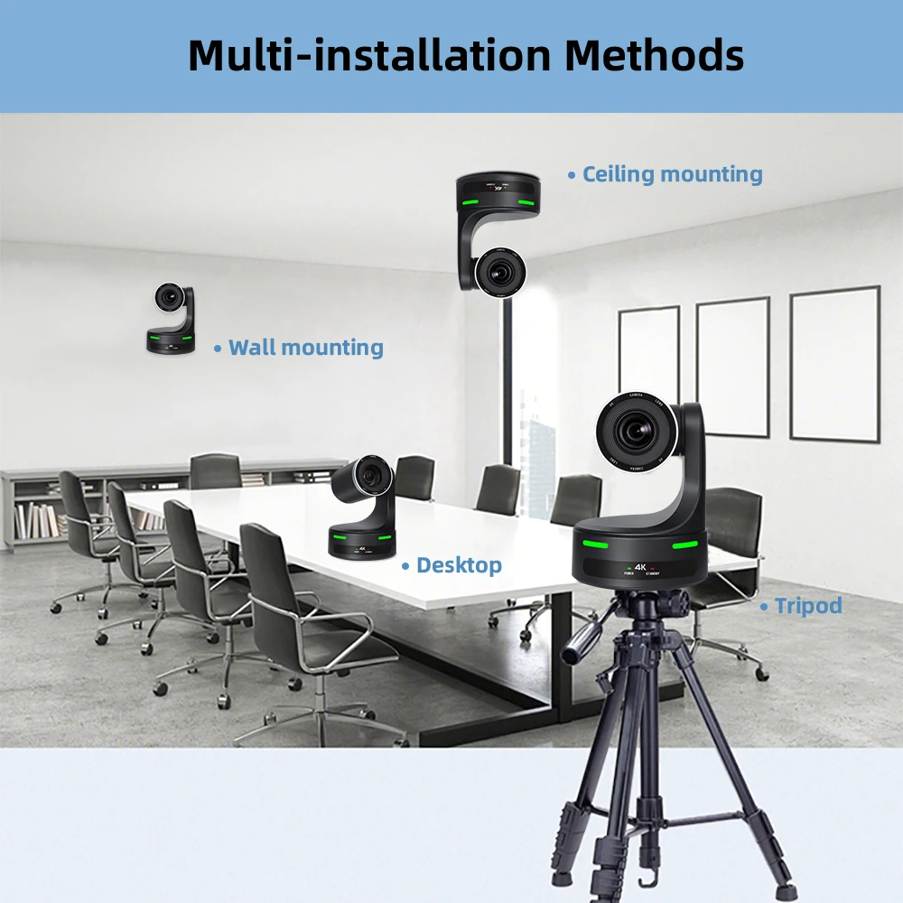 4K30FPS 20x Optical Zoom AI Tracking Zone Tracking PoE NDI PTZ Camera HDM1 USB3.0 IP SDI Livestreaming Broadcast PTZ Camera