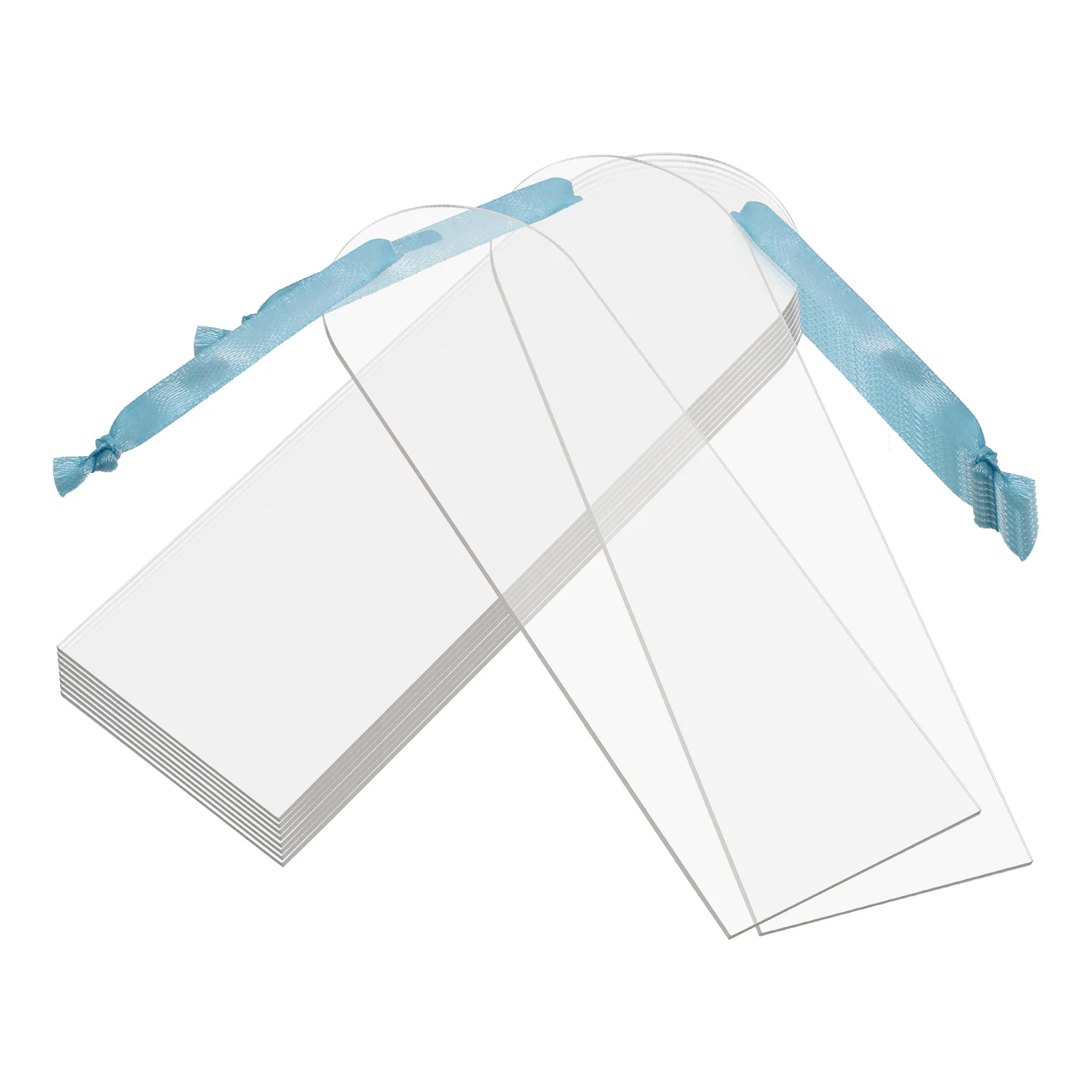 10 Pcs Acrylic Bookmarks Blank Reading DIY Marker Lightweight Gifts Writers Readers Page Marker Book Label Student