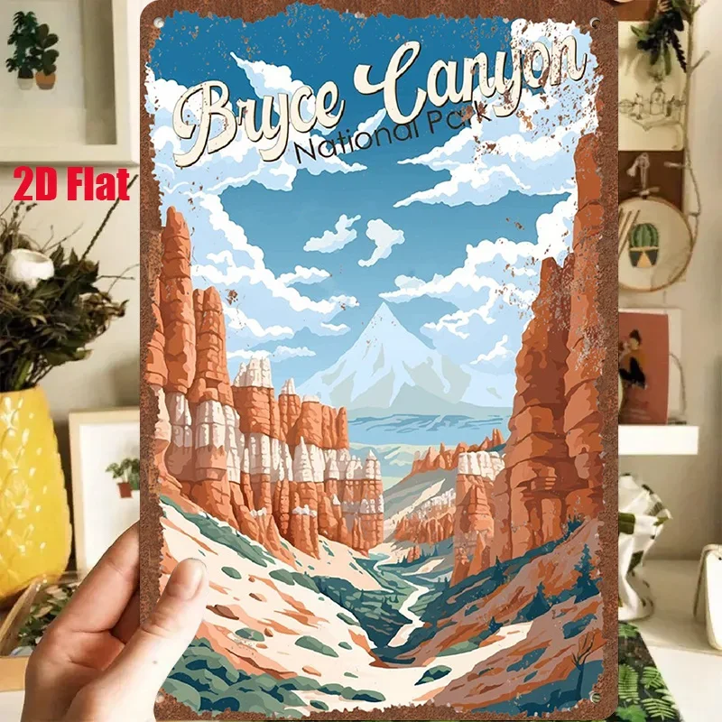 2D Flat - 1pc 2D[Flat] Metal Sign Retro Tin Painting 
