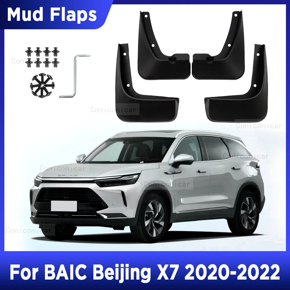 

For BAIC Beijing X7 2020 2021 2022 Mud Flaps Splash Guard Mudguards MudFlaps Front Rear Fender Auto Styline Car Accessories