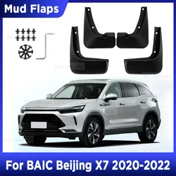 For BAIC Beijing X7 2020 2021 2022 Mud Flaps Splash Guard Mudguards MudFlaps Front Rear Fender Auto Styline Car Accessories