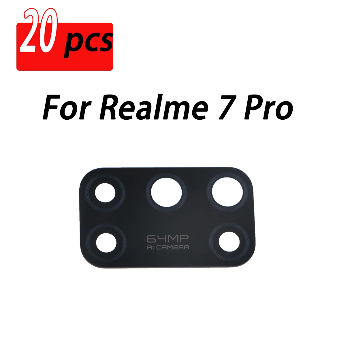 

20 pcs Glass Camera Lens Protector Tempered Glass Lens Cover with Sticker for Real 7 Pro