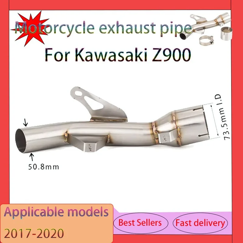 

Complete BDJ Exhaust Set for 2017 - 2020 Kawasaki Z900: Pipe, Muffler & Connector