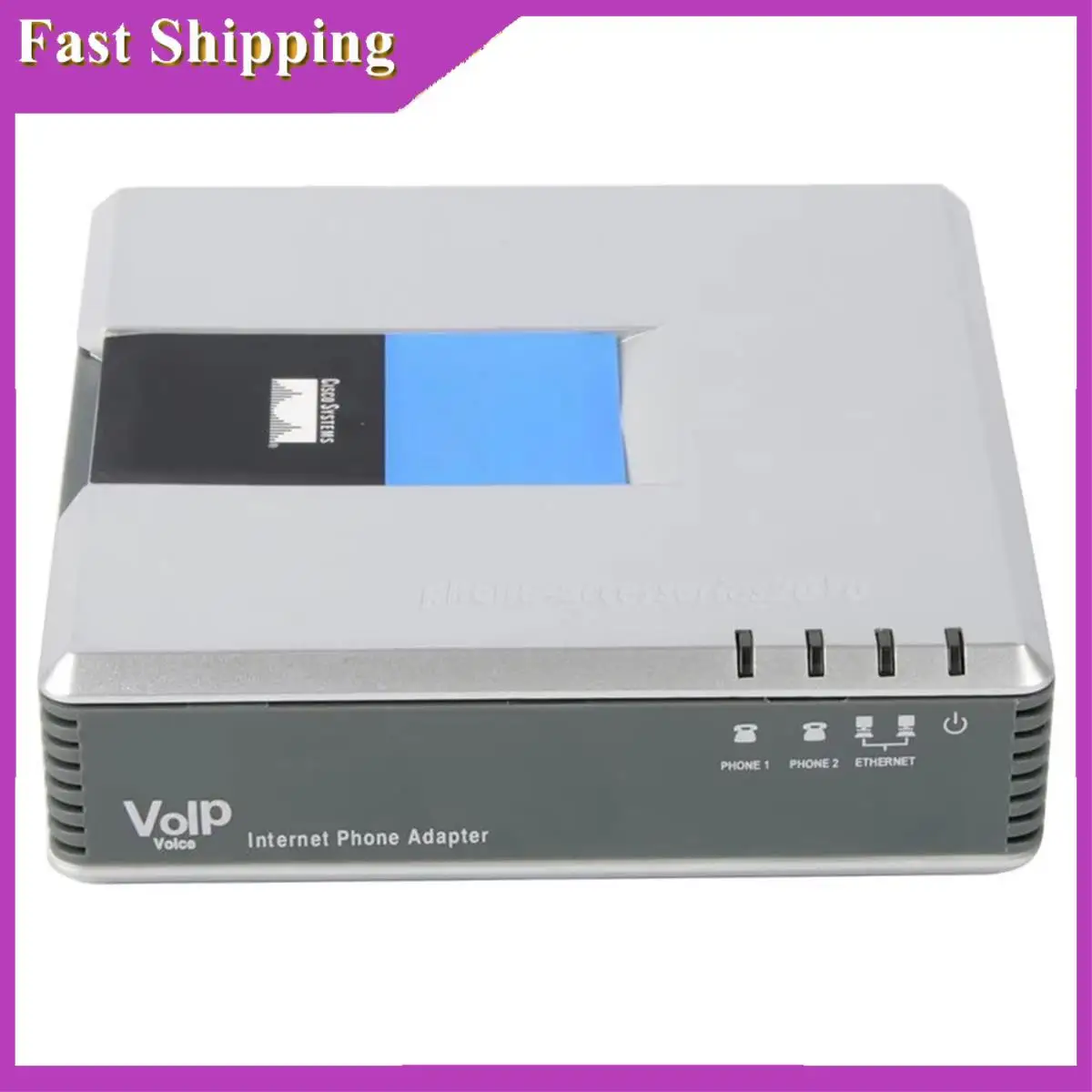 ABRI-SIP Voip Phone Adapter PAP2T, Dual FXS Gateway, UNLOCKED PAP2-NA For Voip Systems, Comes With US Plug