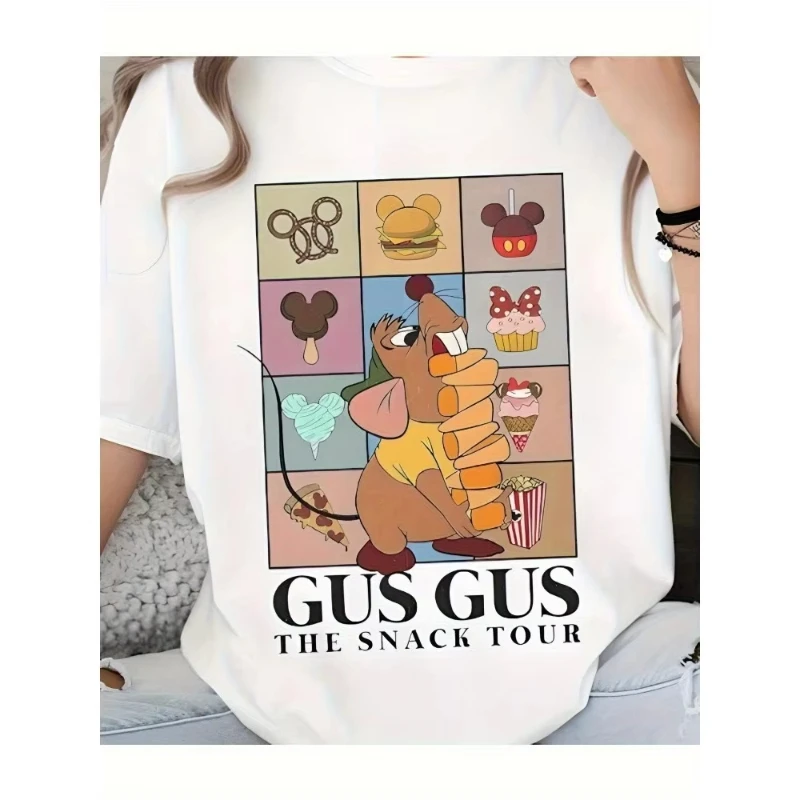 

Women's Disney Gus Snack Trip T-Shirt Graphic Short Sleeve Top Soft Breathable Everyday Casual Shirt Womens Fashion Clothing