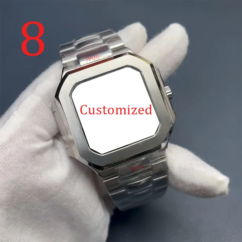 ساعة رجالية كوارتز مستطيلة، ساعة فاخرة راقية، ساعات يد ميكانيكية كلاسيكية رفيعة للغاية يمكن تخصيصها