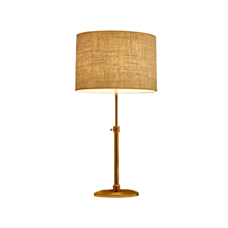 

American Fabric Metal Table Lamp Luxurious Decorative Lamp For Living Room And Bedroom Retro Sofa Bedside Vertical Desk Lamp