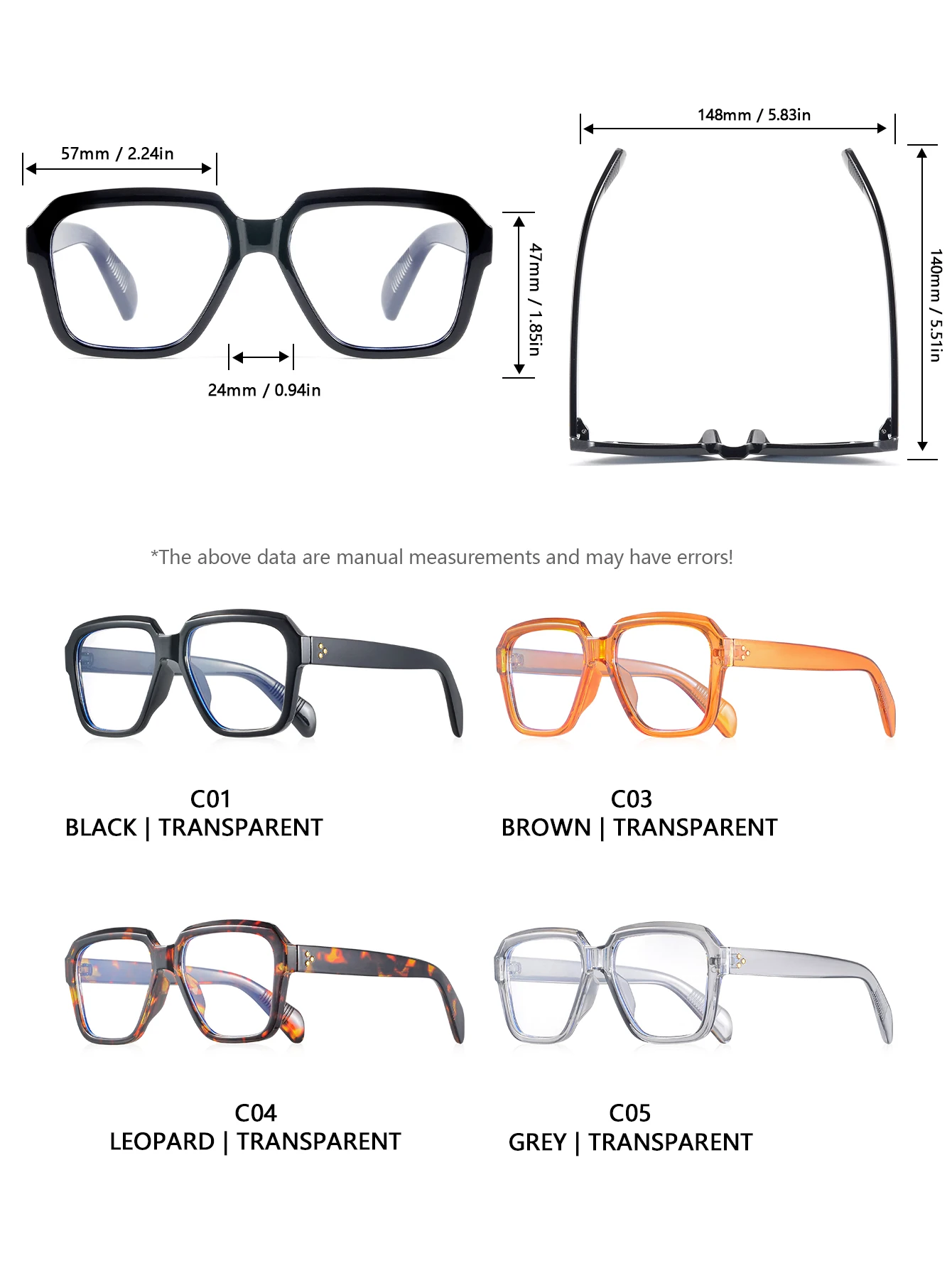 CRIXALIS مربع الرجعية وصفة طبية نظارات للقراءة عدسة بصرية مع وصفة النساء نظارات الموضة قصر النظر المضادة للوهج نظارات الرجال