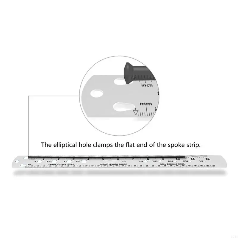 L74C Reliable Spoke Length Measurement Tool Versatile Gauge Essential Tool for Bike Shops Measure & Adjust Spokes & Bearings