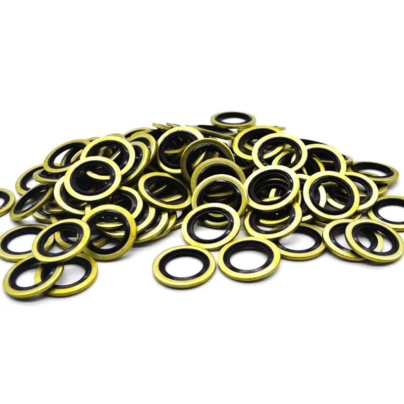 M6-M60 Metal Rubber Bonded Seal Washer Oil Drain Plug Composite Sealing Gasket Auto Parts