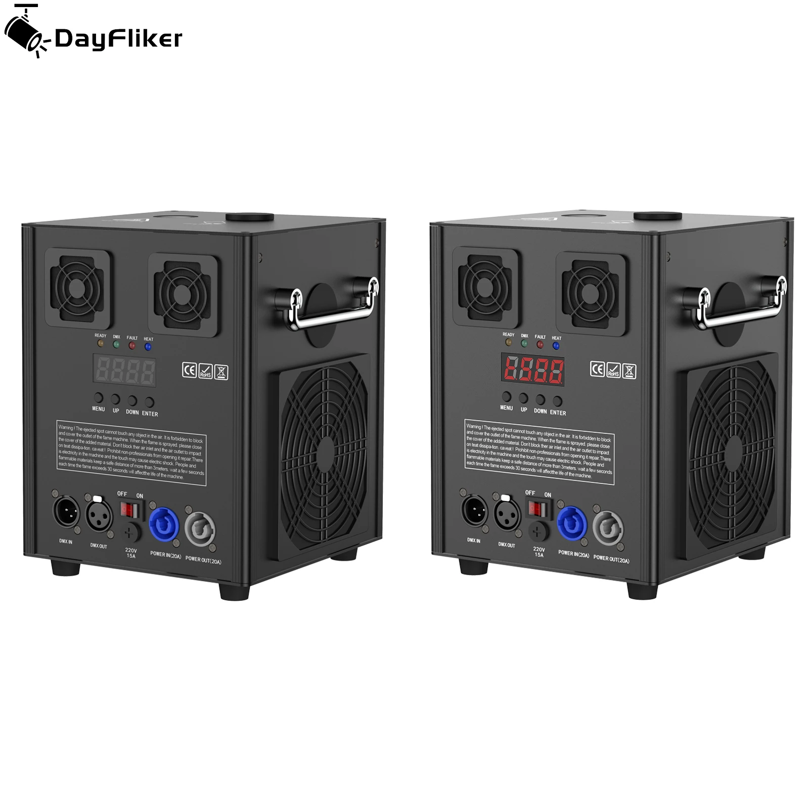 

DayFlicker 2Pcs 750W Electronic Flower Spraying Machine Stage Equipment With Wireless Remote Control DMX512 for Wedding Musical