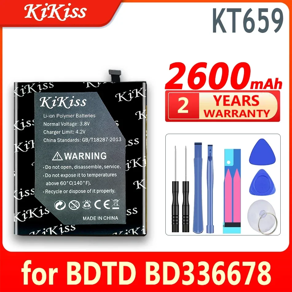 

KiKiss Battery KT659 2600mAh for BDTD BD336678 High Capacity Bateria