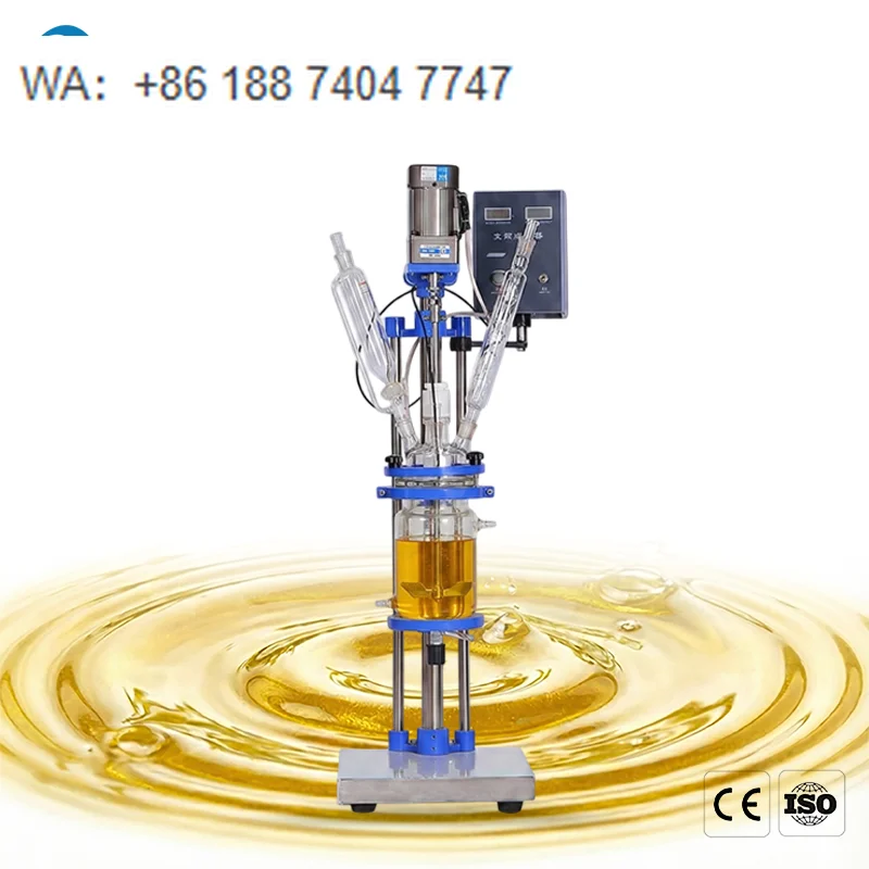 1L Jacketed Double Layer Glass Reactor Glass Reaction Machine